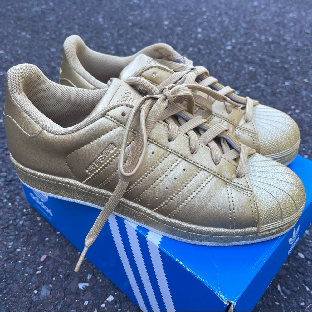 Adidas Metallic Gold Sneakers